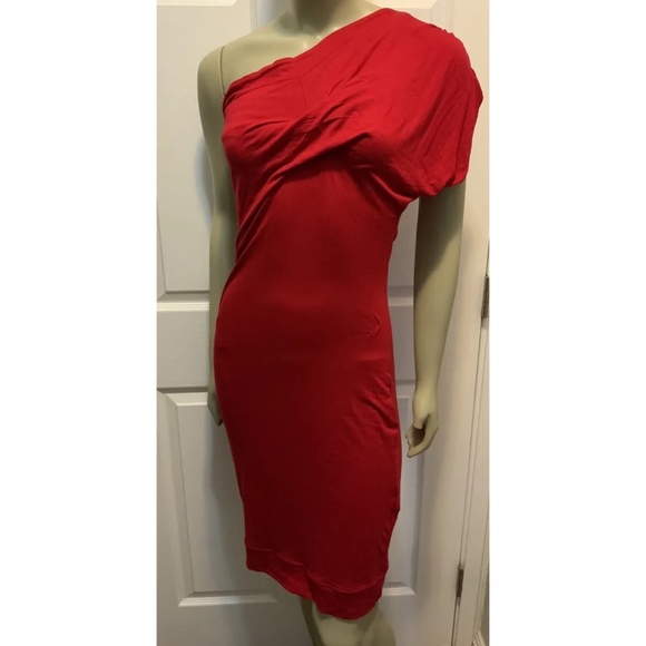 Vivienne Westwood Dresses & Skirts - NWT Vivienne Westwood Anglomania Aster Jersey Red one Shoulder Draped Dress L